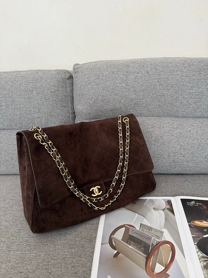 LCP101 Suede cowhide Bag 38.5-11-26CM 32-10-19.5CM Shoulder bags