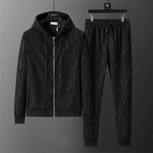 DIC130 New men's autumn and winter long sleeved suit top+pants clothing
