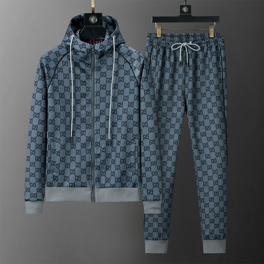 GUC202 New men's autumn and winter long sleeved suit top+pants clothing