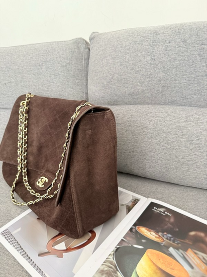 LCP101 Suede cowhide Bag 38.5-11-26CM 32-10-19.5CM Shoulder bags