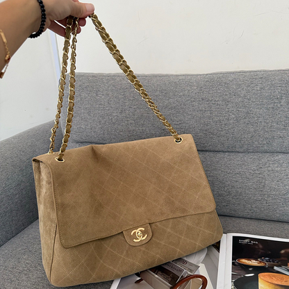 LCP101 Suede cowhide Bag 38.5-11-26CM 32-10-19.5CM Shoulder bags