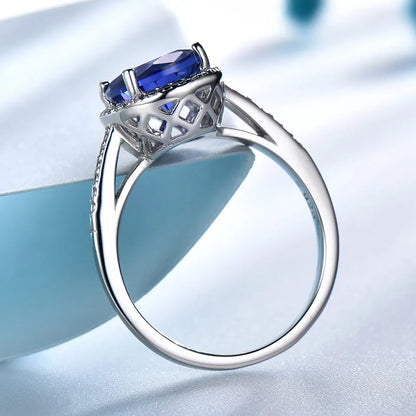 UMCHO Luxury Tanzanite Rings For Women Solid 925 Sterling Silver Jewelry Gemstone Engagement Ring Sets Wedding Party Gift 2019
