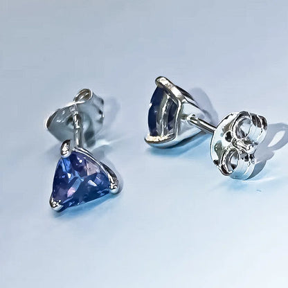UMCHO 2 Pairs Tanzanite Blue Color Zircon Silver Earring Jewelry Sets Earring for Woman