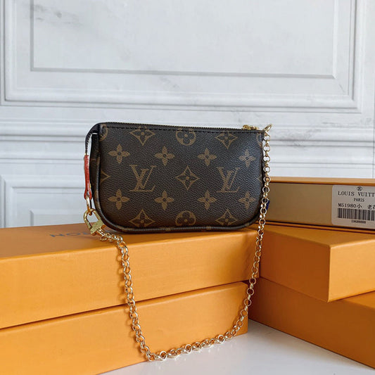 LLP23 Leather Bag 14-9-2CM Wallet With Box