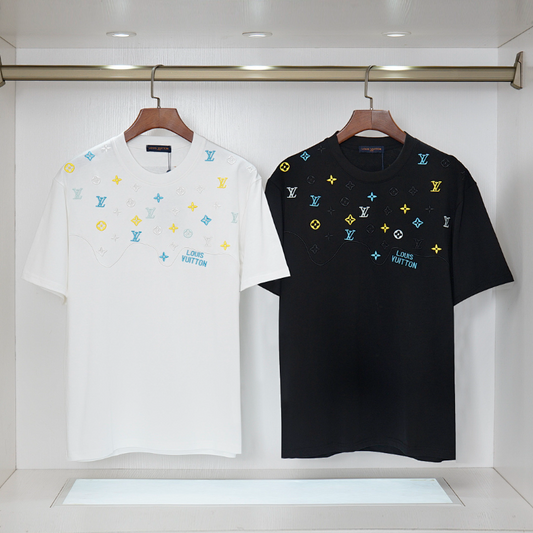 LVC051 New men's and women's summer pure cotton top T-shirt clothing