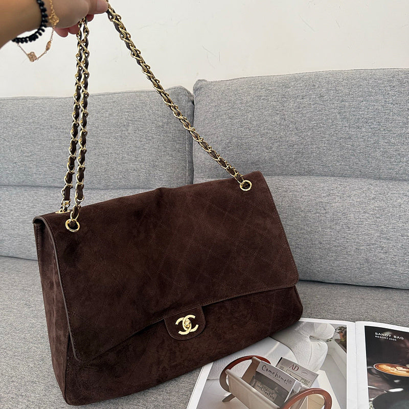 LCP101 Suede cowhide Bag 38.5-11-26CM 32-10-19.5CM Shoulder bags